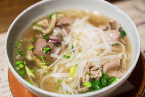 istock Vietnamese classic noodle soup in the Asian restaurant. 961944794