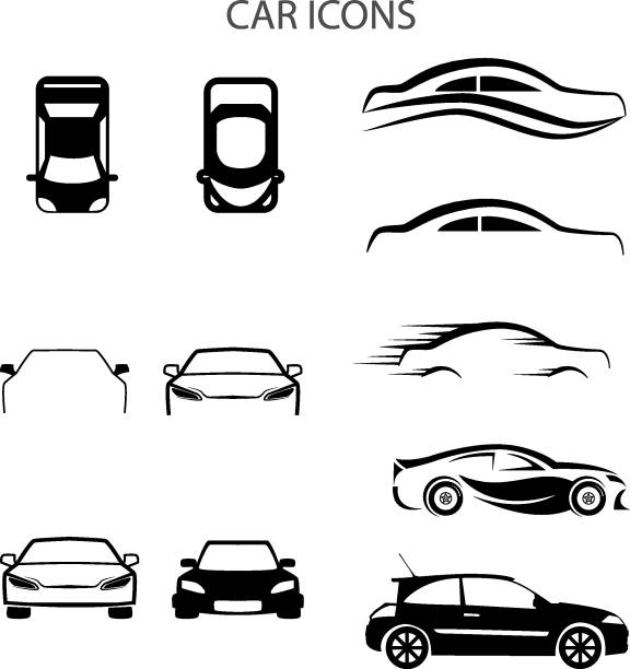 illustrazioni stock, clip art, cartoni animati e icone di tendenza di 21 - car sedan vector land vehicle