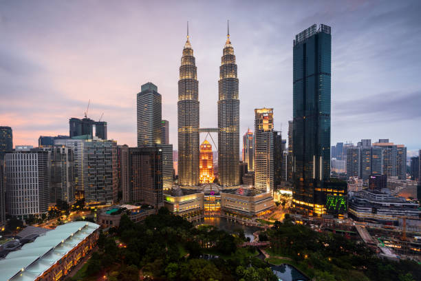 istock Petronas Twin Towers at Twilight Kuala Lumpur 961946944