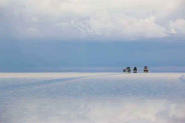 Salar de Uyuni in Bolívia, cars we used to cross the salar