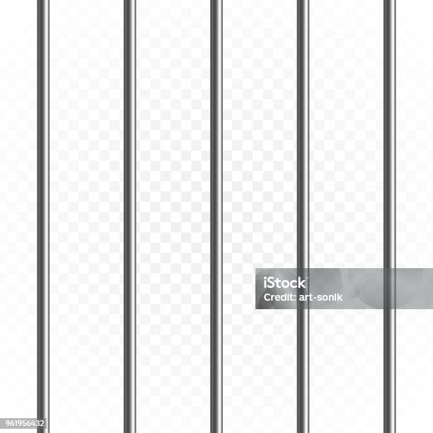 Prison Or Jail Bars Stock Illustration - Download Image Now - Bar - Drink Establishment, Metal, Iron - Metal