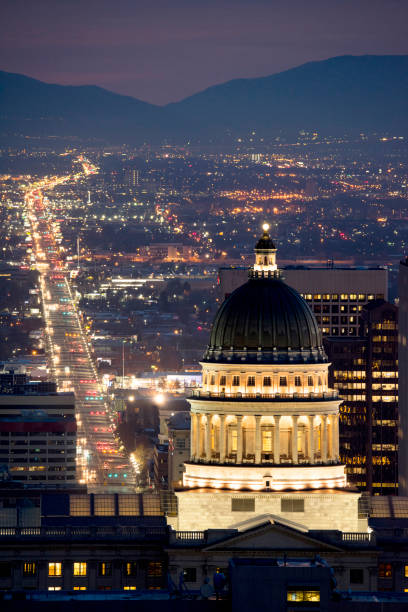 istock Salt Lake City Panorama after sunset 961957232