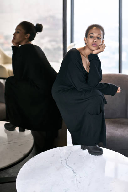 istock Girl posing in apartments 961959506