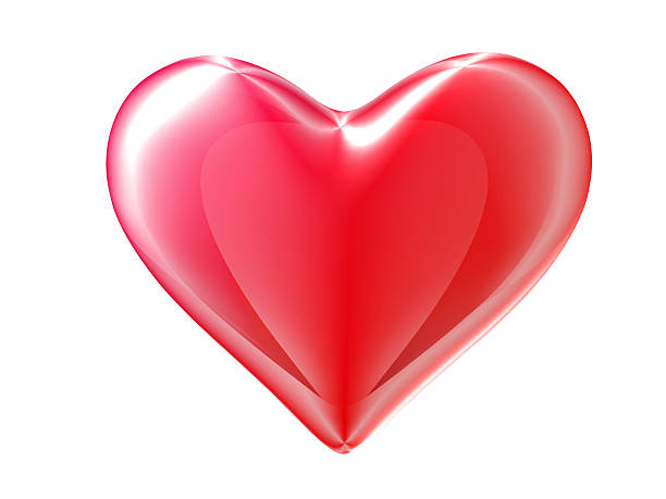 istock Red 3d heart isolated on white. Clipping path included. 96195982