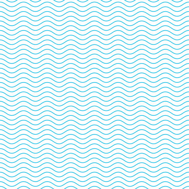 zökkenőmentes hullámminta. - egyetlen vonal témájú stock illusztrációk