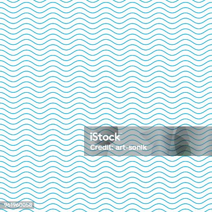 istock Seamless wave pattern. 961960058