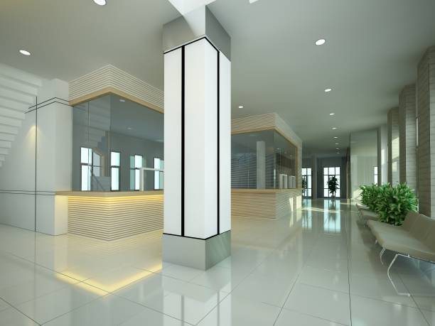 istock sketch design of interior hall, 3d rendering 961960750