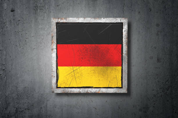 istock Germany flag in concrete wall 961960860