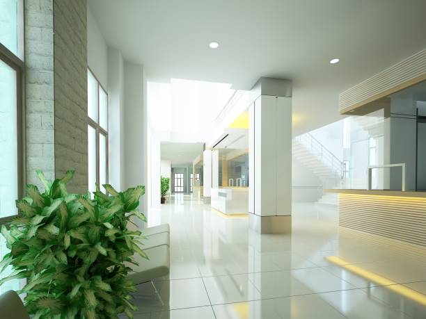 istock sketch design of interior hall, 3d rendering 961960864