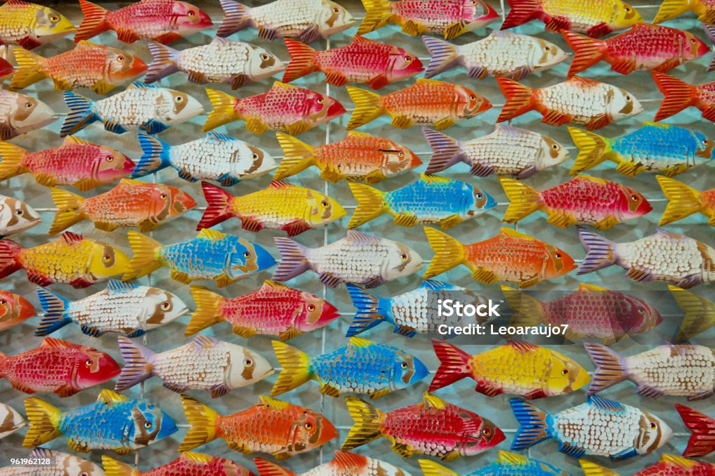 Fishes Decorative panel of the interior of Brazil. Animal Stock Photo