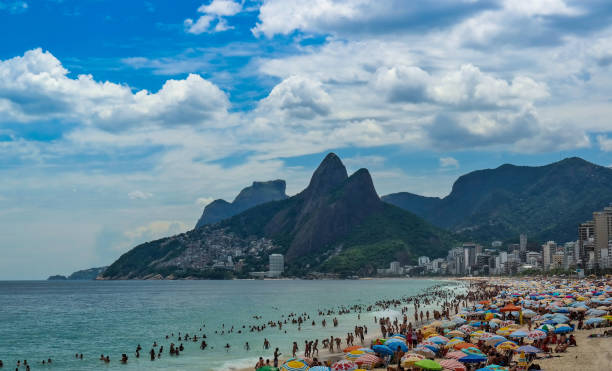 Ipanema A famous brazilian beach in Rio de Janeiro. verão stock pictures, royalty-free photos & images