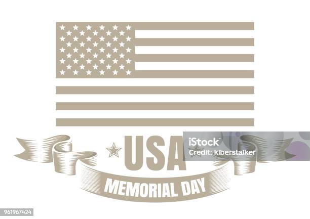 Design Del Memorial Day - Immagini vettoriali stock e altre immagini di Bandiera degli Stati Uniti - Bandiera degli Stati Uniti, A forma di stella, Bandiera