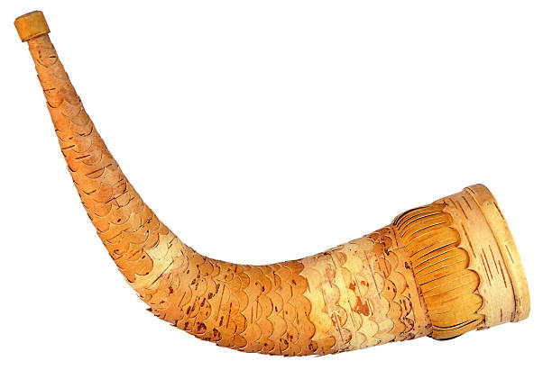 istock Wooden shepherd's horn isolated on white background. 96197466