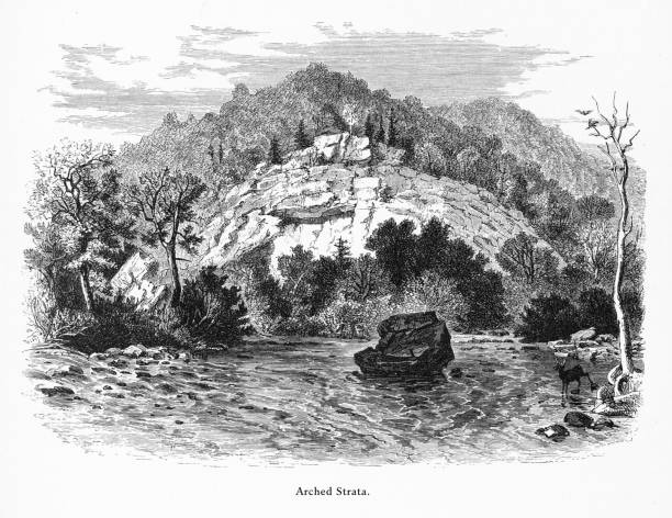 istock Arched Strata, West Virginia, United States, American Victorian Engraving, 1872 961976124
