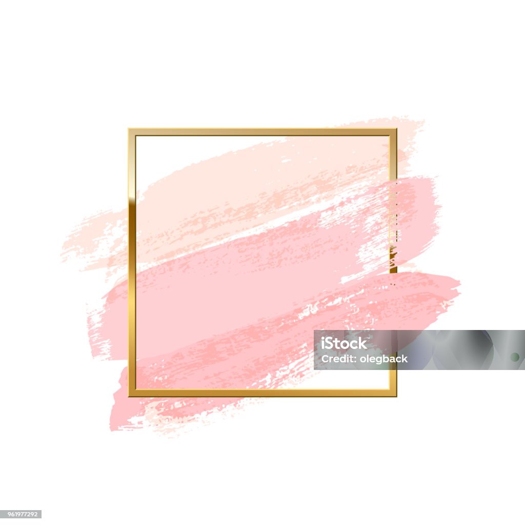Vector Realistic Paint Brush Strokes Stock Illustration - Download Image  Now - Brush Stroke, Pink Color, Artist - iStock
