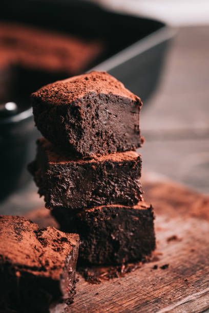 istock Dark chocolate stout brownies cut in squares 961987218