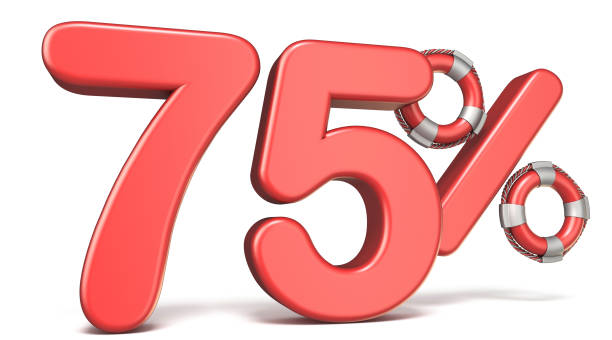 istock Life buoy 75 percent sign 3D 961988382