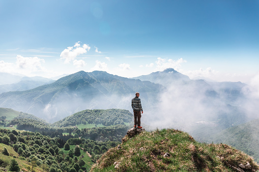 Trekking on mountain and forest