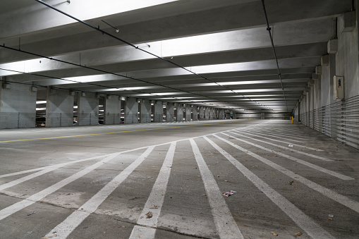 Entrance to multi-storey underground car parking garage