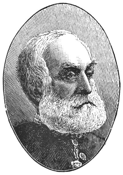 portret sir mackenzie bowell, 5. - circa 5th century illustrations stock illustrations