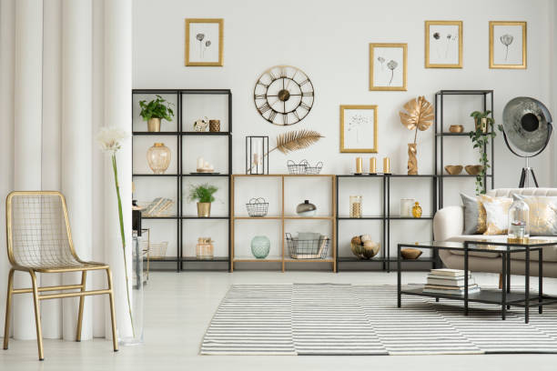 istock Gold chair in living room 962006142