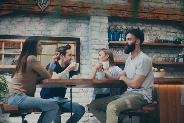 istock Funny conversation with coffee and friends 962006188