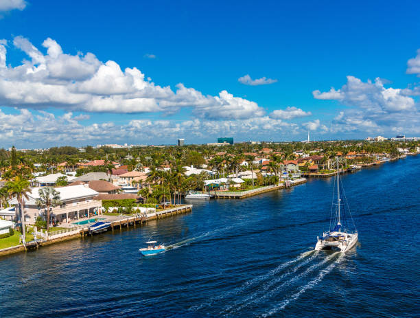 istock White Yacht Moored in the Intracoastal 962019952