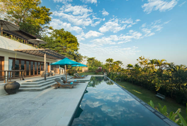 istock Luxurious villa with swimming pool in Bali 962021716