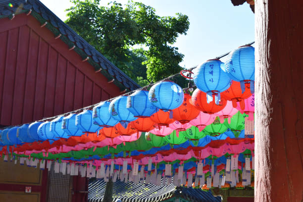 istock Lotus Lantern on buddha's birthday at Korean Temple 962027192