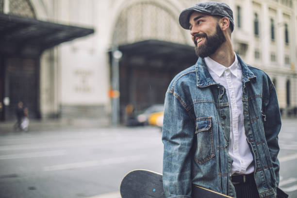 istock Charming skater in city 962027368
