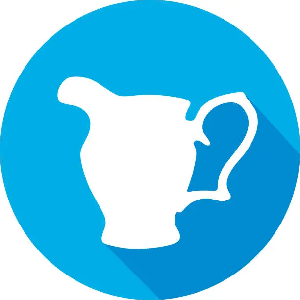 Vector illustration of Round Water Pitcher Icon 3