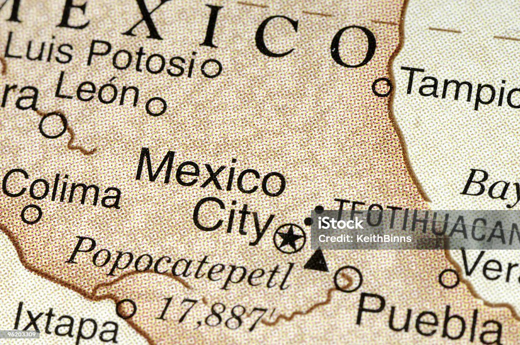 Meksyk - Zbiór zdjęć royalty-free (Mapa)