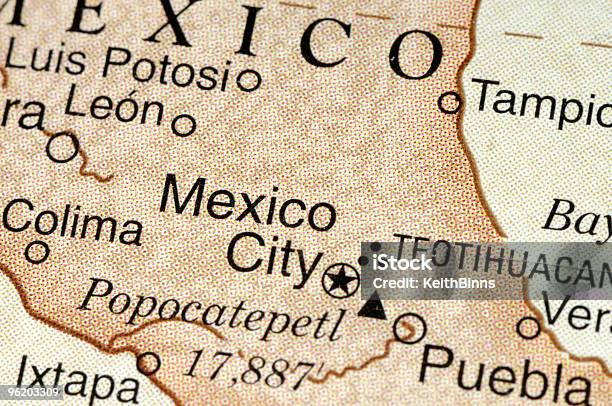 Cidade Do México - Fotografias de stock e mais imagens de Mapa - Mapa, México, Cidade de Puebla