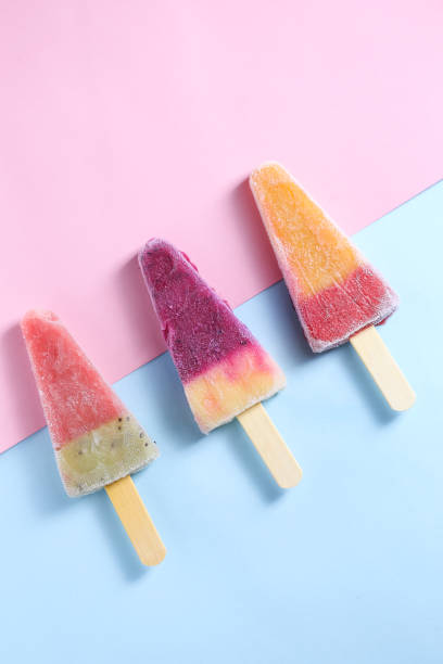 homemade ice pops with milk and fruit