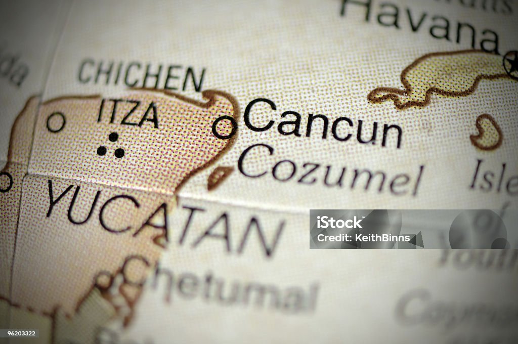 Cancun - Zbiór zdjęć royalty-free (Mapa)