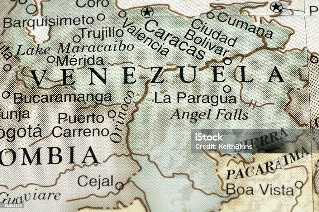 Venezuela - Lizenzfrei Karte - Navigationsinstrument Stock-Foto