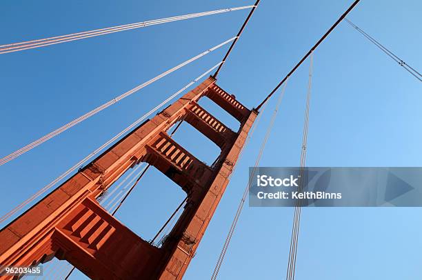 Most Golden Gate - zdjęcia stockowe i więcej obrazów Architektura - Architektura, Bez ludzi, Bezchmurne niebo