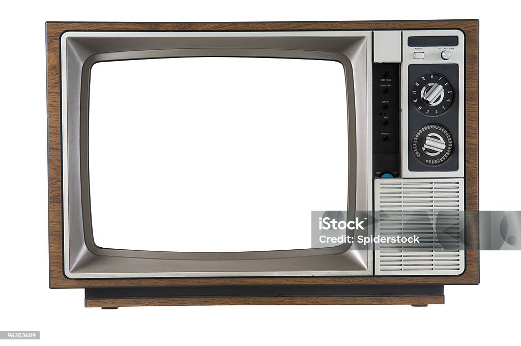 Vintage televisor - Foto de stock de Televisión libre de derechos