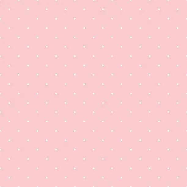 Vector illustration of Dot pattern seamless design sweet pink and white. Pastel background vector.
