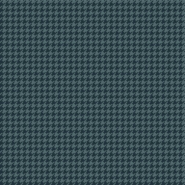 синий houndstooth бесшовные шаблон - houndstooth pattern geometric shape textile stock illustrations