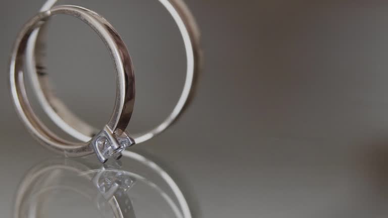 Wedding rings on a homogeneous background