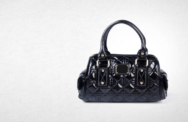 Women's black leather bag