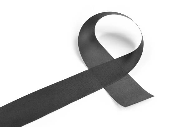 istock Black ribbon isolated on white background , Photo object 962064934