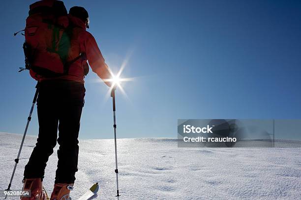 Backcountry Skier Stock Photo - Download Image Now - Adult, Adventure, Back Lit