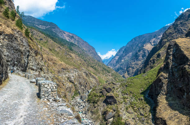 istock Mountain road in the Himalayas, Nepal. 962081844
