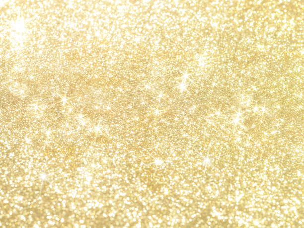 光沢のあるゴールドのパール スパンコール キラキラ背景 2 - 発光 ストックフォトと画像