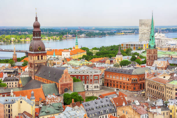 istock Aerial view of Riga 962087274
