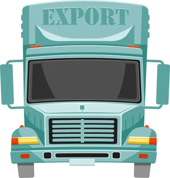 Vector illustration of Export truck