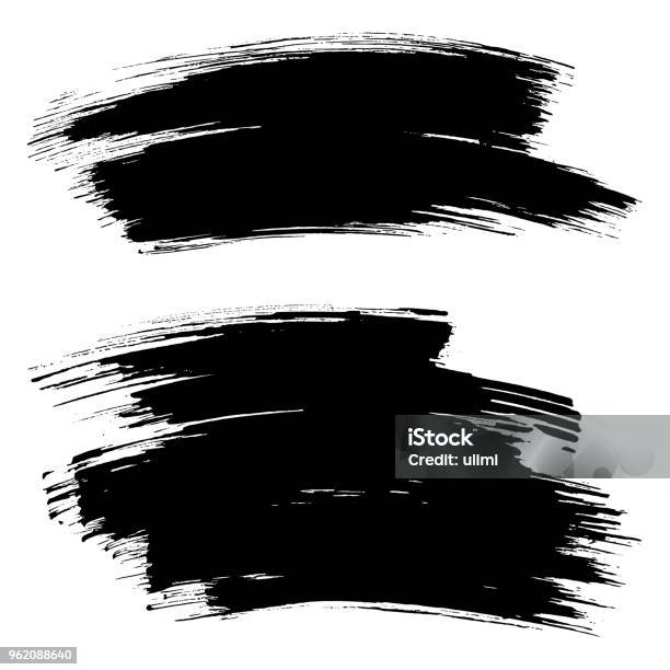 Paint Grunge Backgrounds Brushstrokes Stock Illustration - Download Image Now - Paintbrush, Vector, Paint