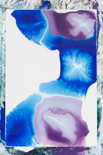 istock Creative abstract hand painted background, wallpaper, texture, close-up fragment of acrylic painting on canvas. Modern art. Contemporary art. 962095200